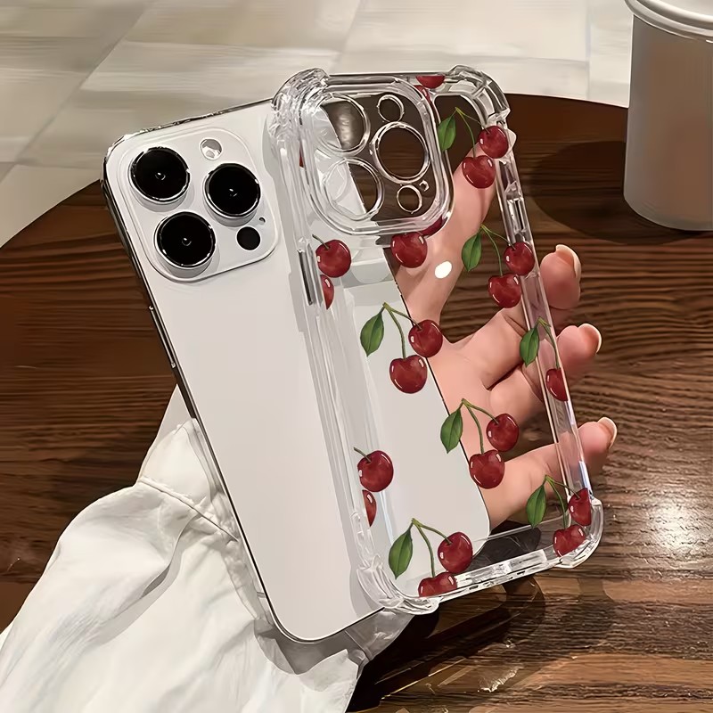 Phone Cases Drop Proof - Cute Cherry Four Corner Anti Drop
