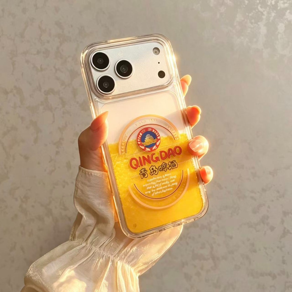 Glitter Shockproof Case - Funny Qingdao Beer Liquid Quicksand Phone
