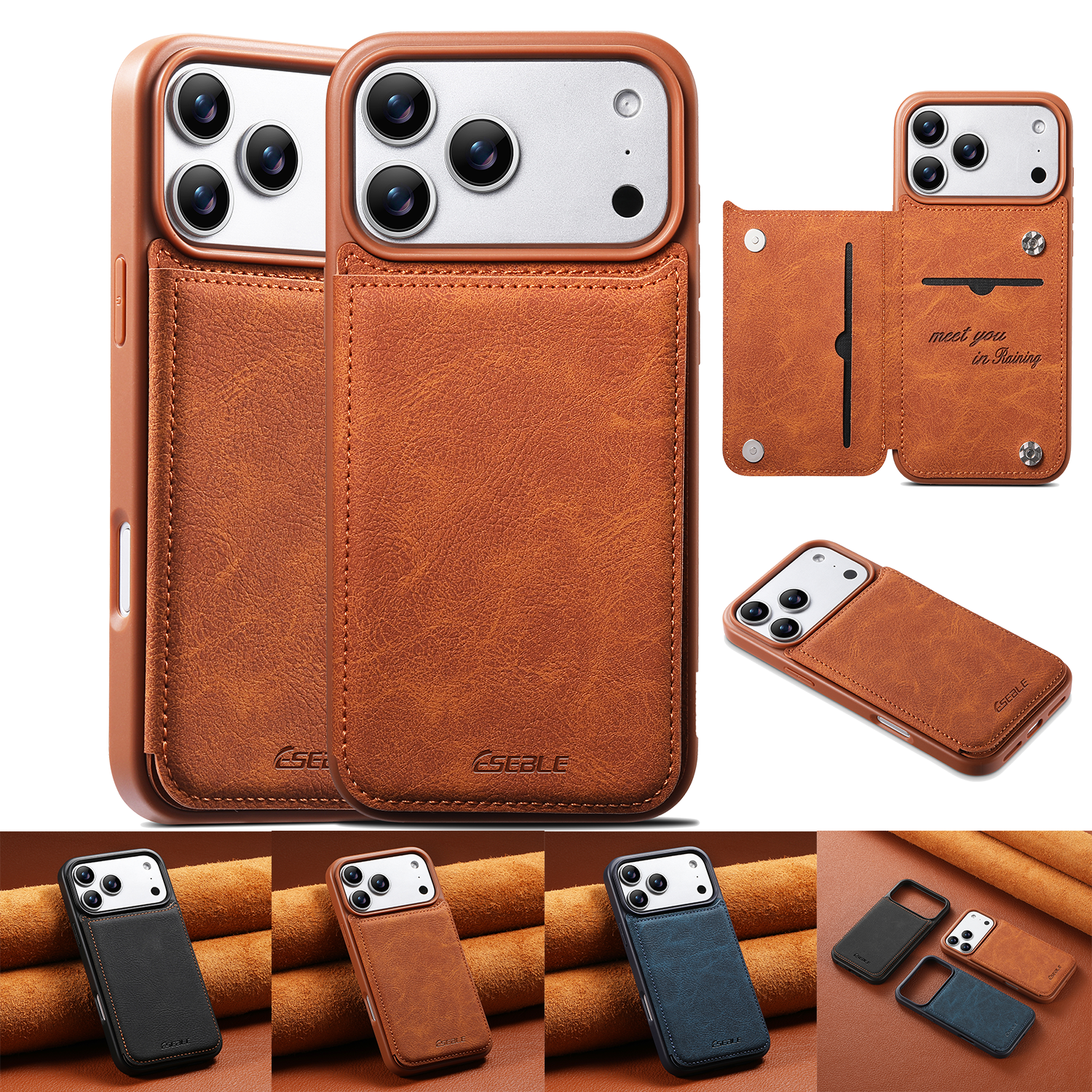 Card Holder Slim Case - Luxury Retro Flip Card Leather Phone