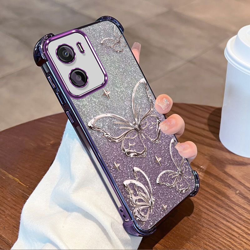 Glitter Shockproof Case - Glitter Plating Protective Cover For Motorola