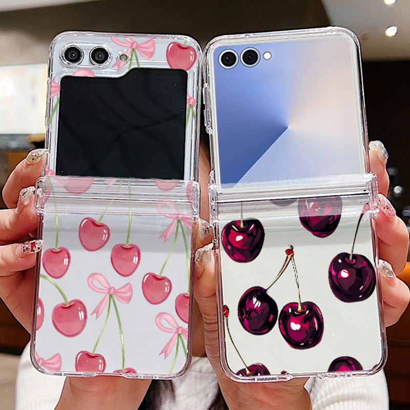 Phone Cases Transparent - Pink Cherry Printed Phone Case For
