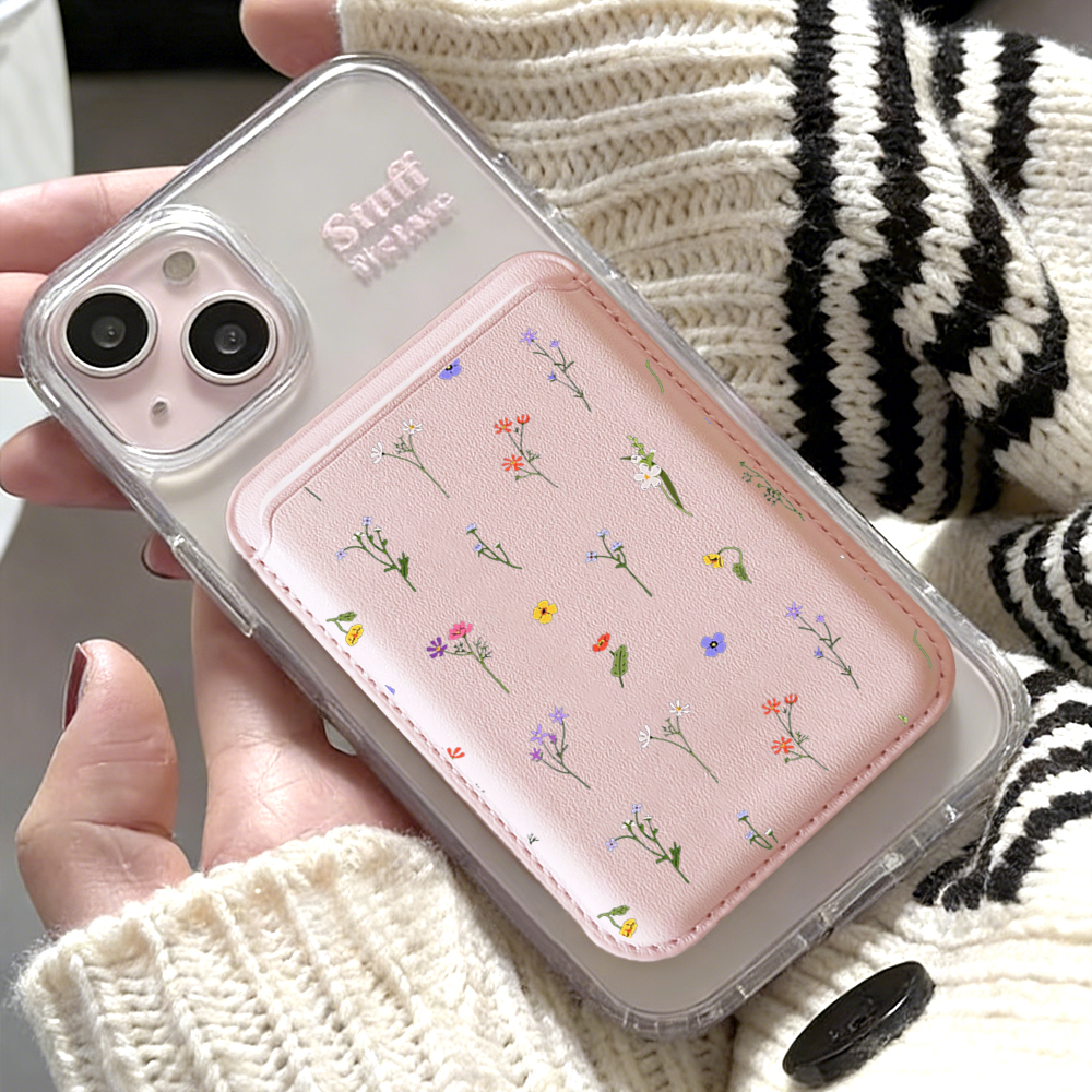 Card Holder Slim Case - Leather Card Wallet Cover Magnetic Phone