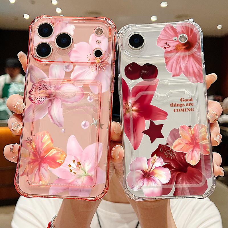 Phone Cases Transparent - Card Slot Bag Clear Phone Case