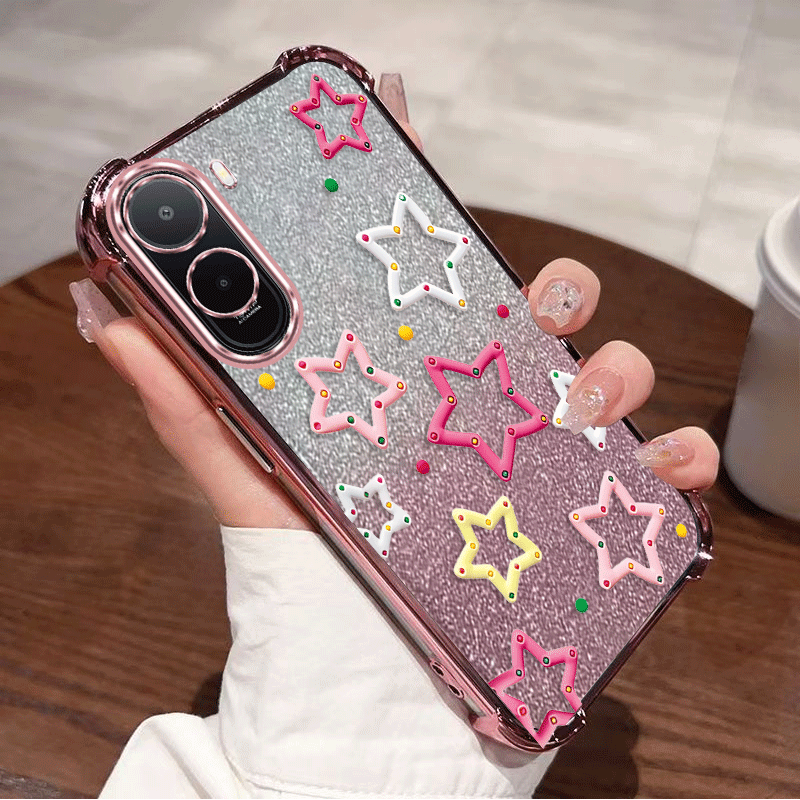 Glitter Shockproof Case - Glitter Plating Protective Cover For Xiaomi