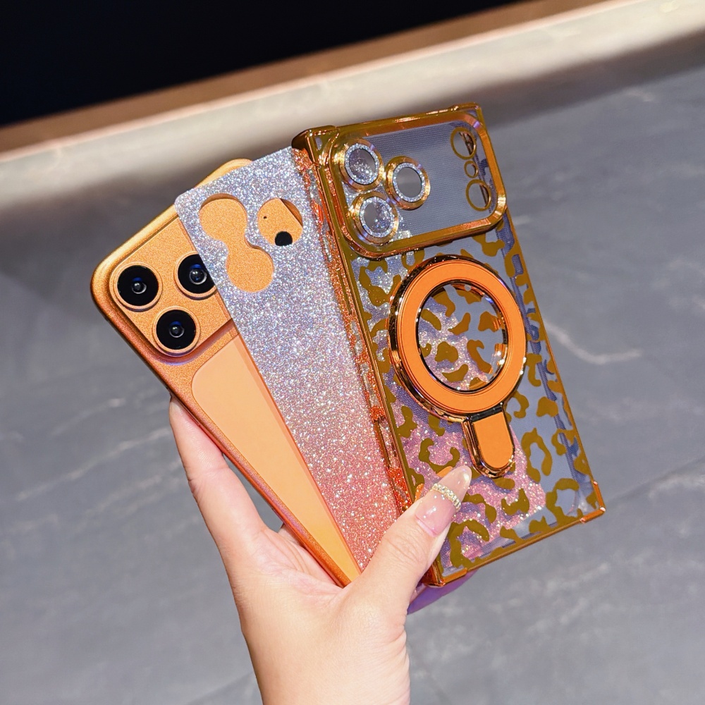 Luxury Plated Leopard Print Gl - Glitter Shockproof Case ulasan dan harga