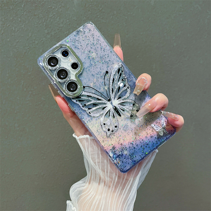 Luxury Oil Painting Flowers Bu - Glitter Shockproof Case ulasan dan harga