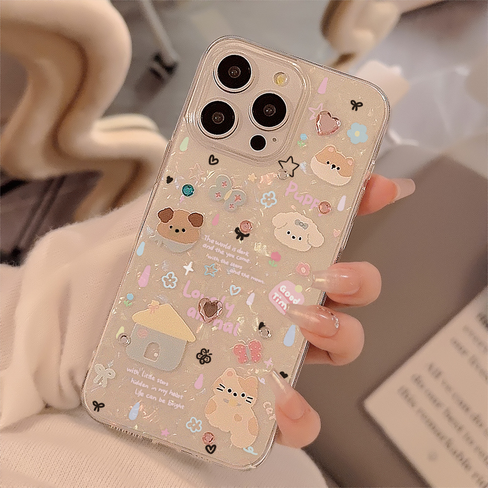 Cute Cartoon Puppy Shell Patte - Phone Cases Cute Iphone 14 ulasan dan harga
