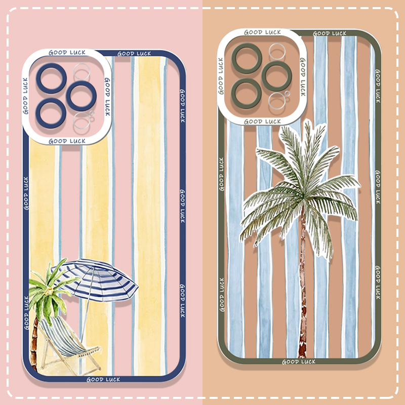 Summer Palm Coconut Tree Strip - Phone Cases Silicone ulasan dan harga