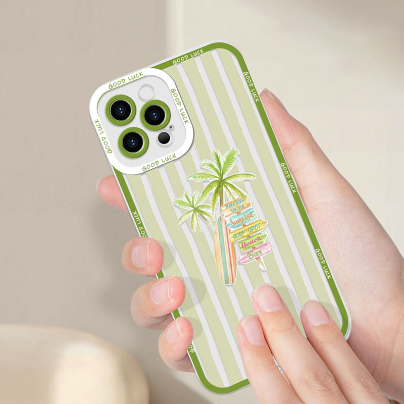 Summer Palm Coconut Tree Strip - Phone Cases Silicone ulasan dan harga