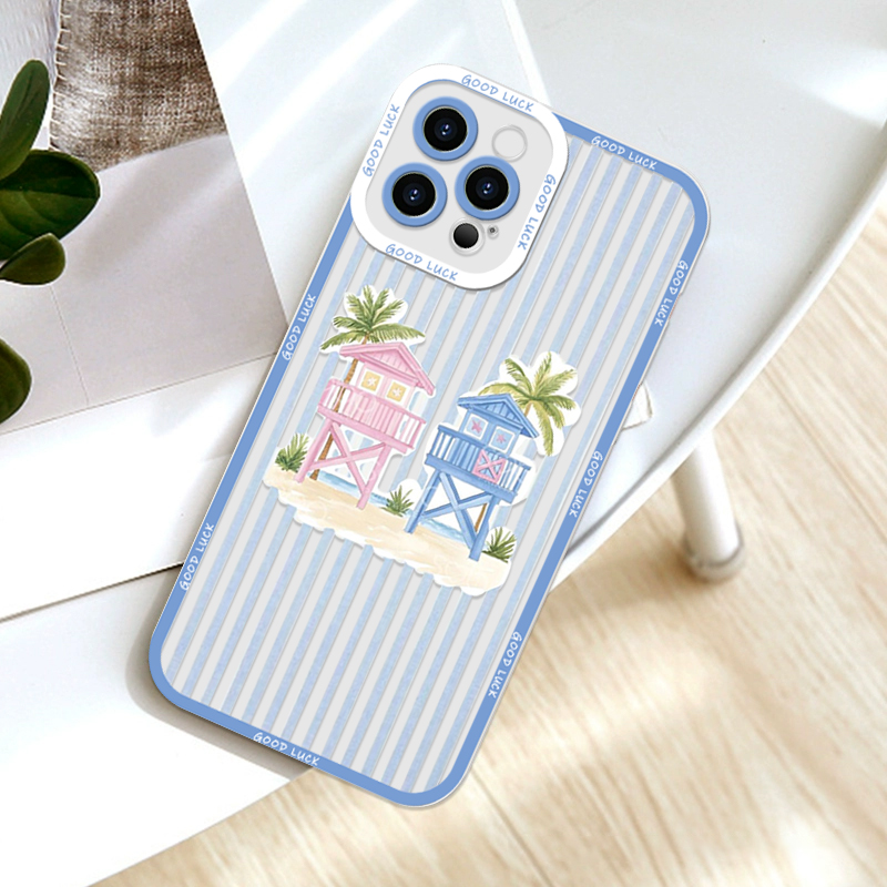 Summer Palm Coconut Tree Strip - Phone Cases Silicone ulasan dan harga