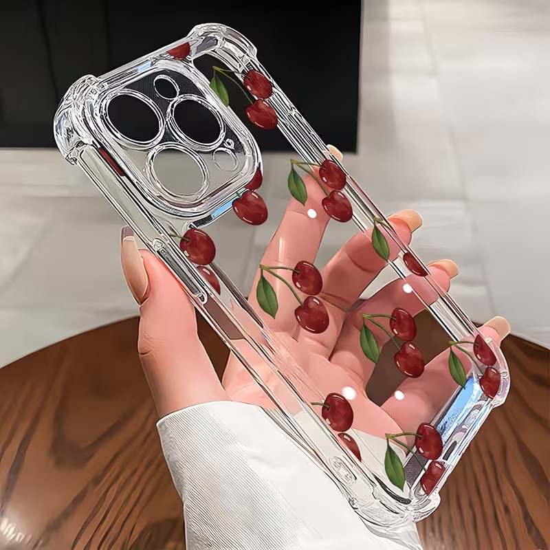 Cute Cherry Four Corner Anti D - Phone Cases Drop Proof ulasan dan harga