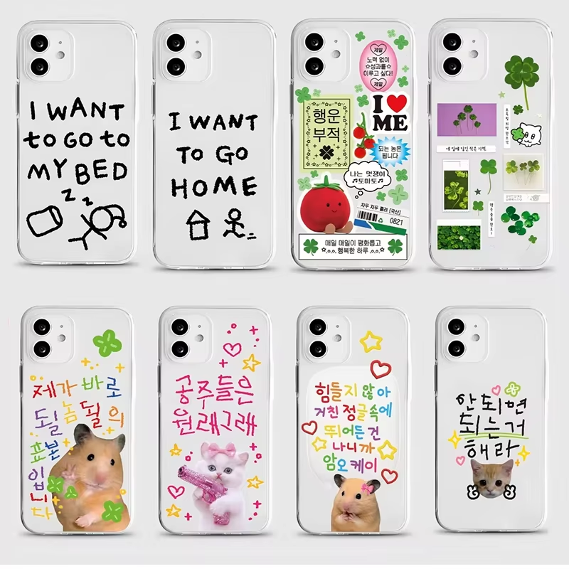 Korean Ins Cute Four Leaf Clov - Phone Cases Transparent ulasan dan harga