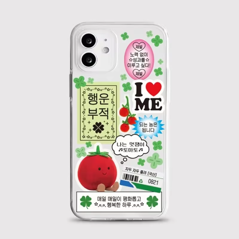 Korean Ins Cute Four Leaf Clov - Phone Cases Transparent ulasan dan harga