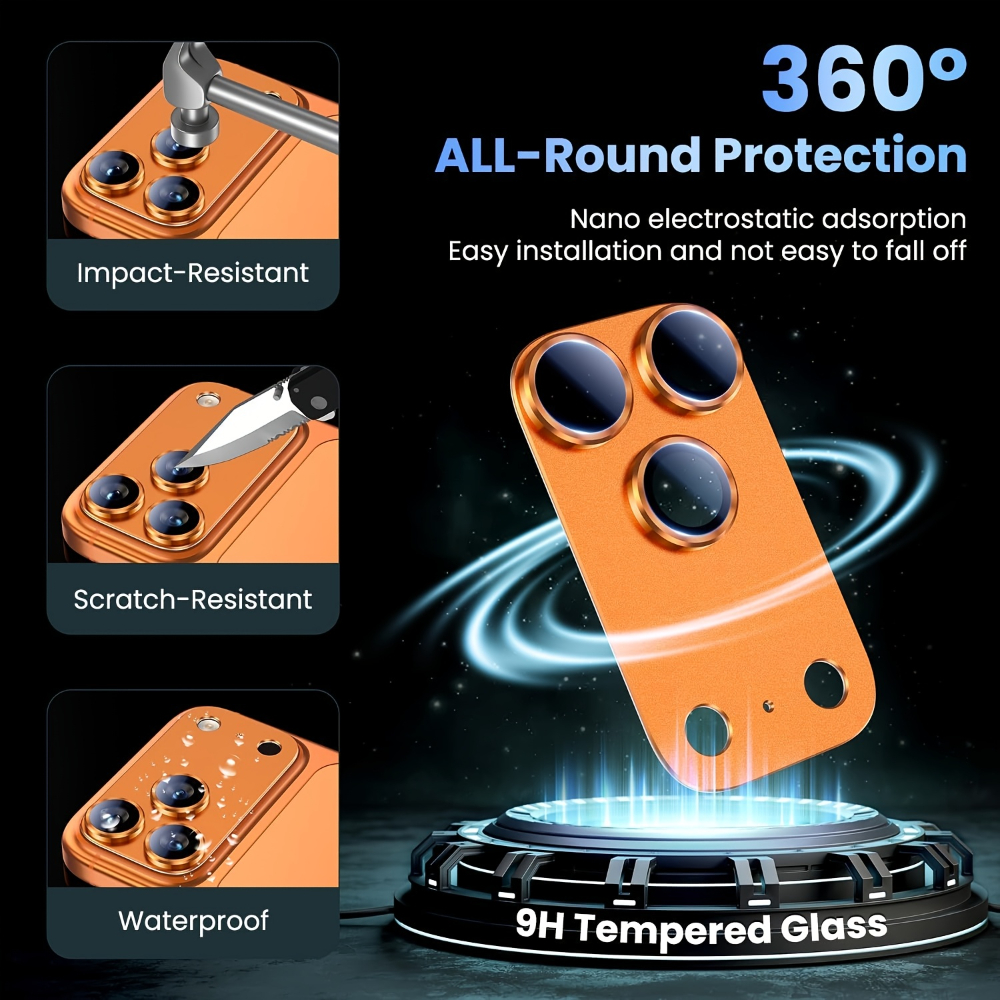 1Pcs Metal Tempered Glass Lens - Phone Cases Orange ulasan dan harga