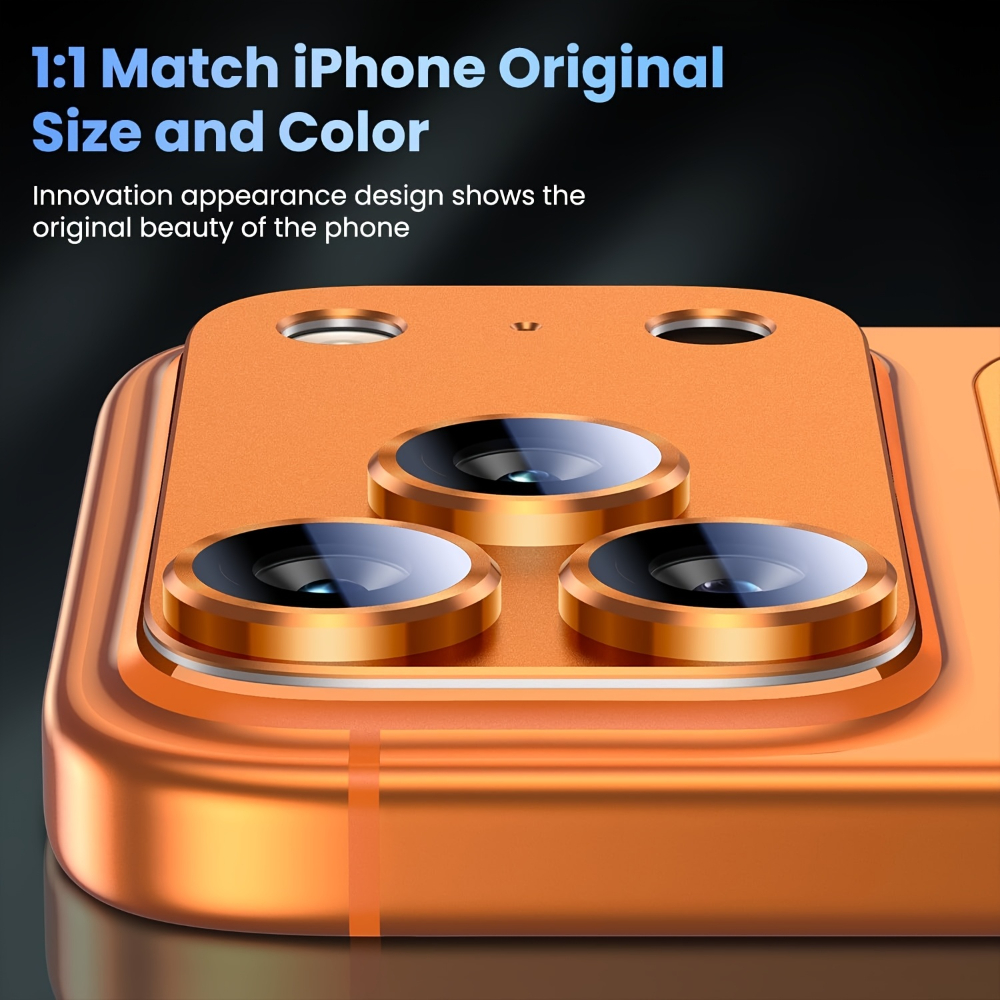 1Pcs Metal Tempered Glass Lens - Phone Cases Orange ulasan dan harga