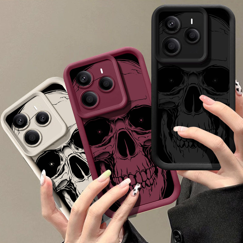 Cool Black Skull Print Phone C - Phone Cases Black ulasan dan harga