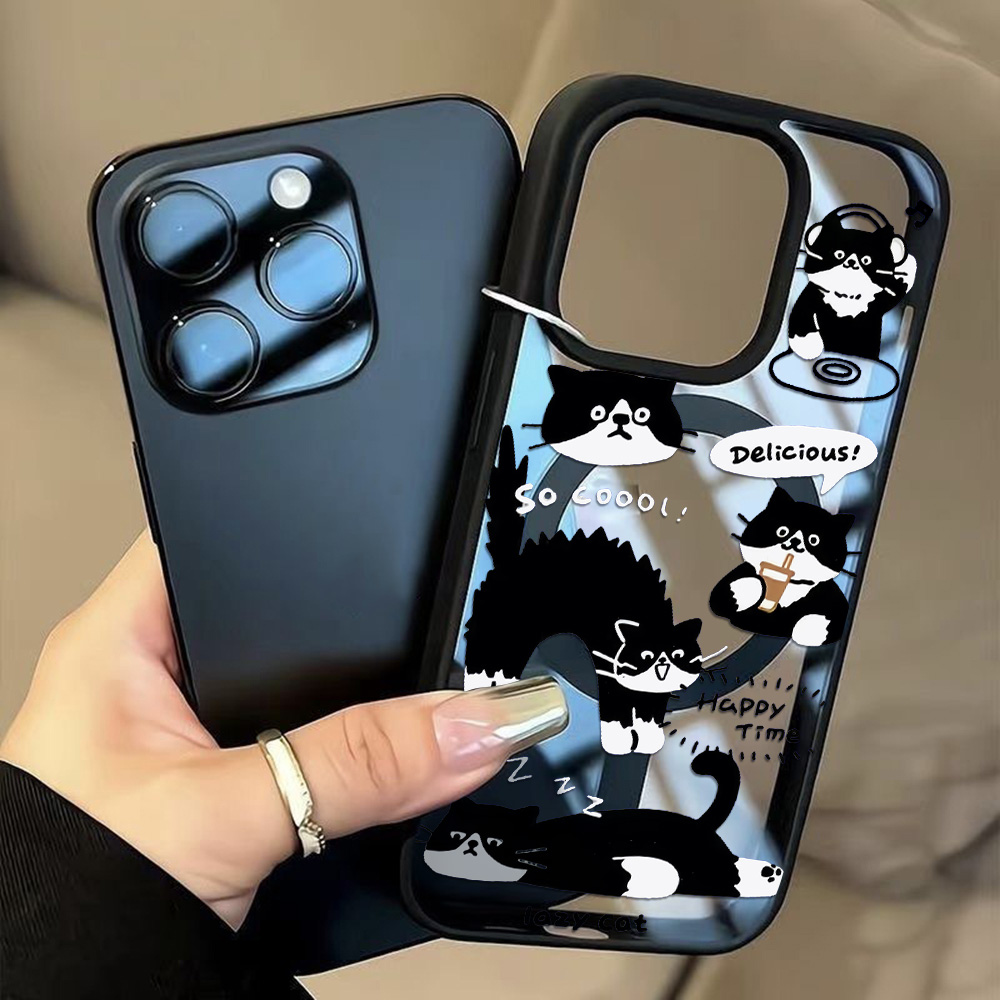 Funny Black Cat Wireless Charg - Phone Cases Black ulasan dan harga