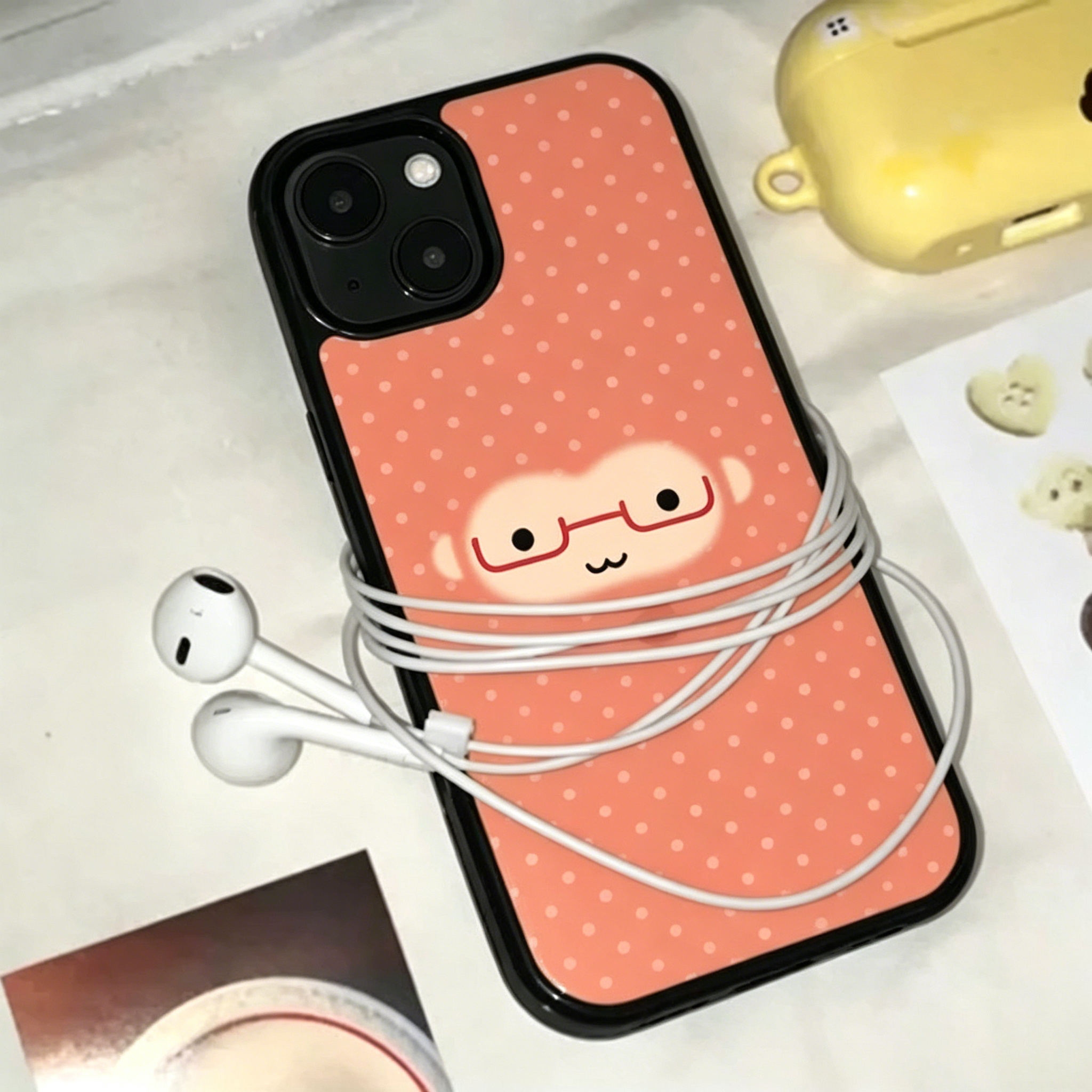 Korean Ins Cute Orange Polka D - Phone Cases Orange ulasan dan harga
