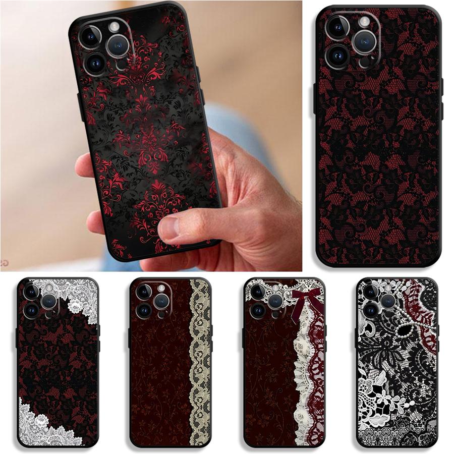 Black And Red Sexy Lace Phone  - Phone Cases Xr Iphone ulasan dan harga