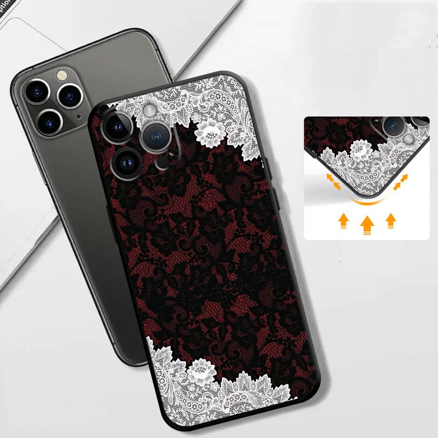 Black And Red Sexy Lace Phone  - Phone Cases Xr Iphone ulasan dan harga