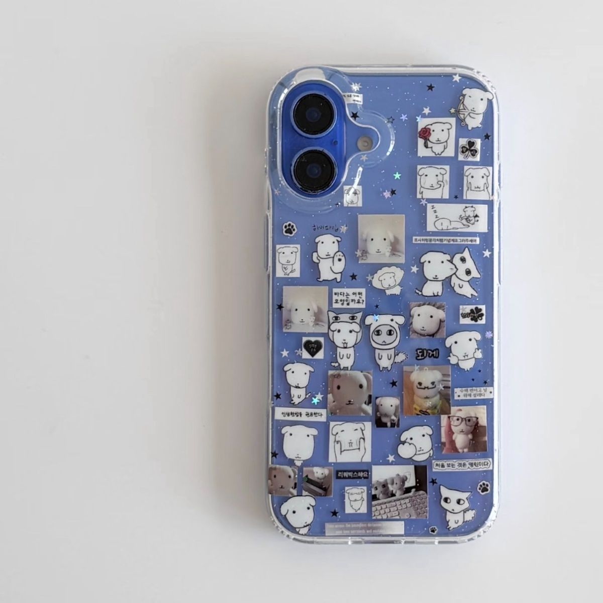 Kawaii Puppy illustration Glit - Glitter Shockproof Case ulasan dan harga