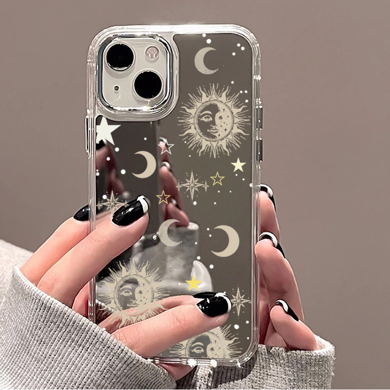 Sun Moon Star Mirror Phone Cas - Phone Cases Transparent ulasan dan harga
