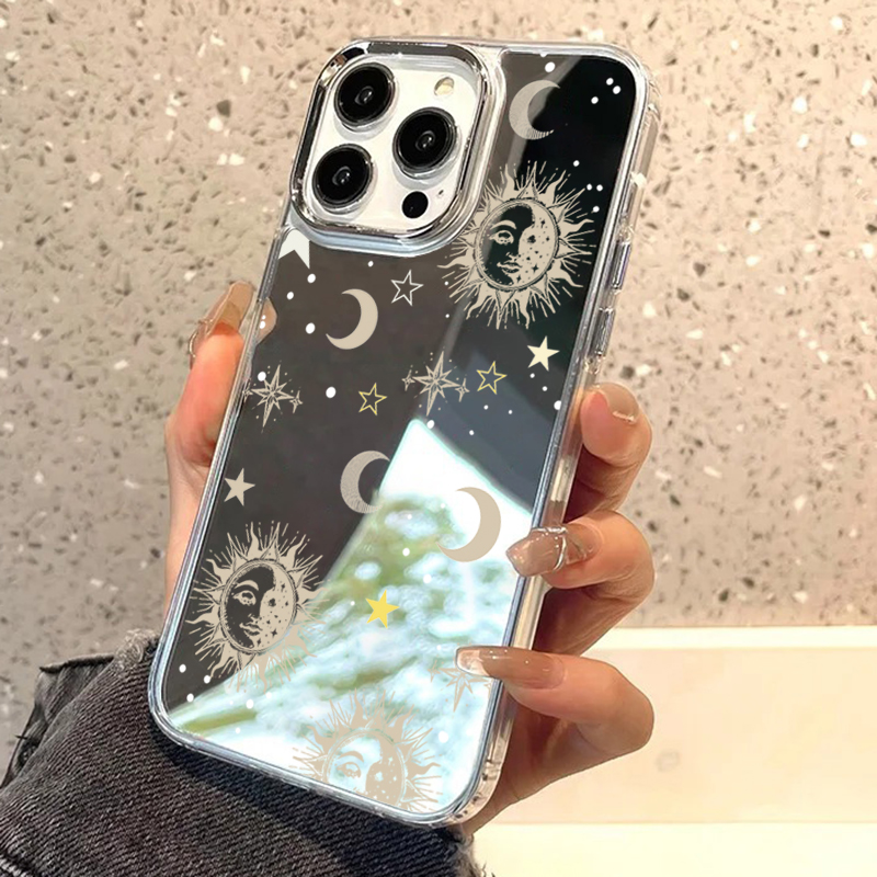 Sun Moon Star Mirror Phone Cas - Phone Cases Transparent ulasan dan harga