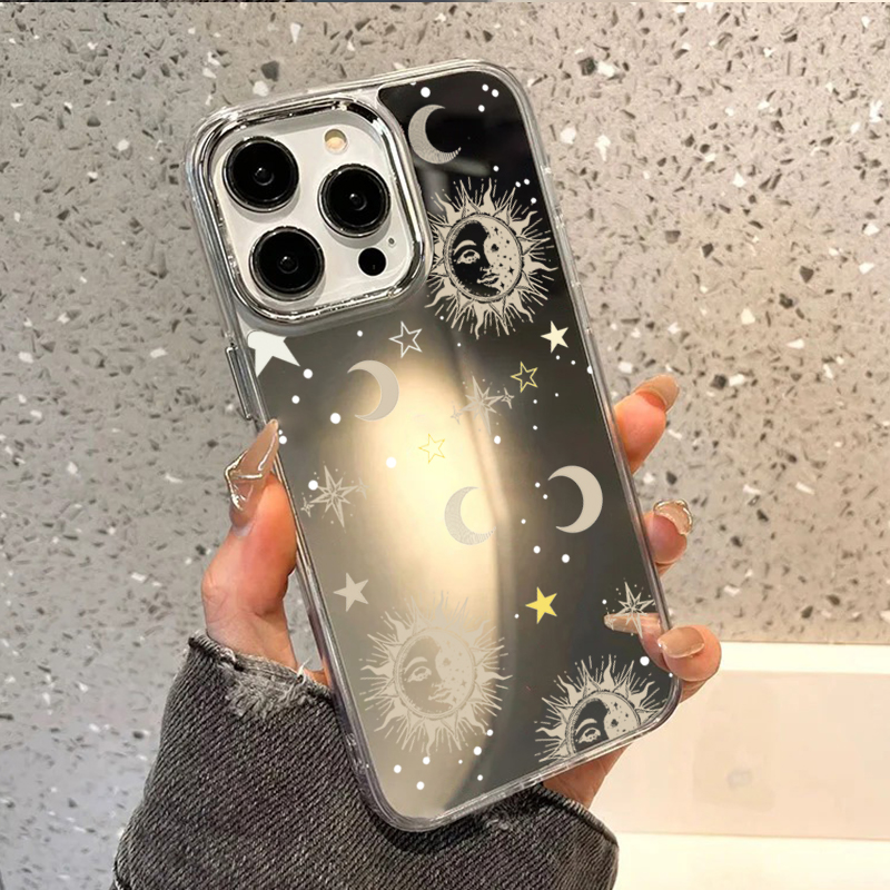 Sun Moon Star Mirror Phone Cas - Phone Cases Transparent ulasan dan harga