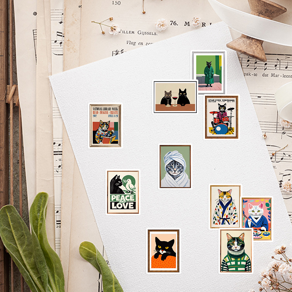 Cute Cat Poster Stickers Water - Phone Cases Junk ulasan dan harga
