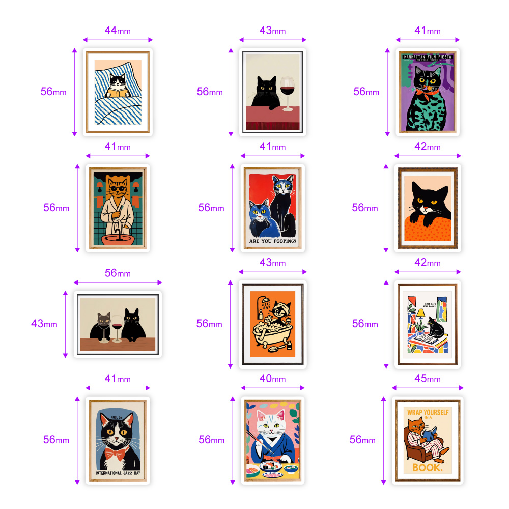 Cute Cat Poster Stickers Water - Phone Cases Junk ulasan dan harga