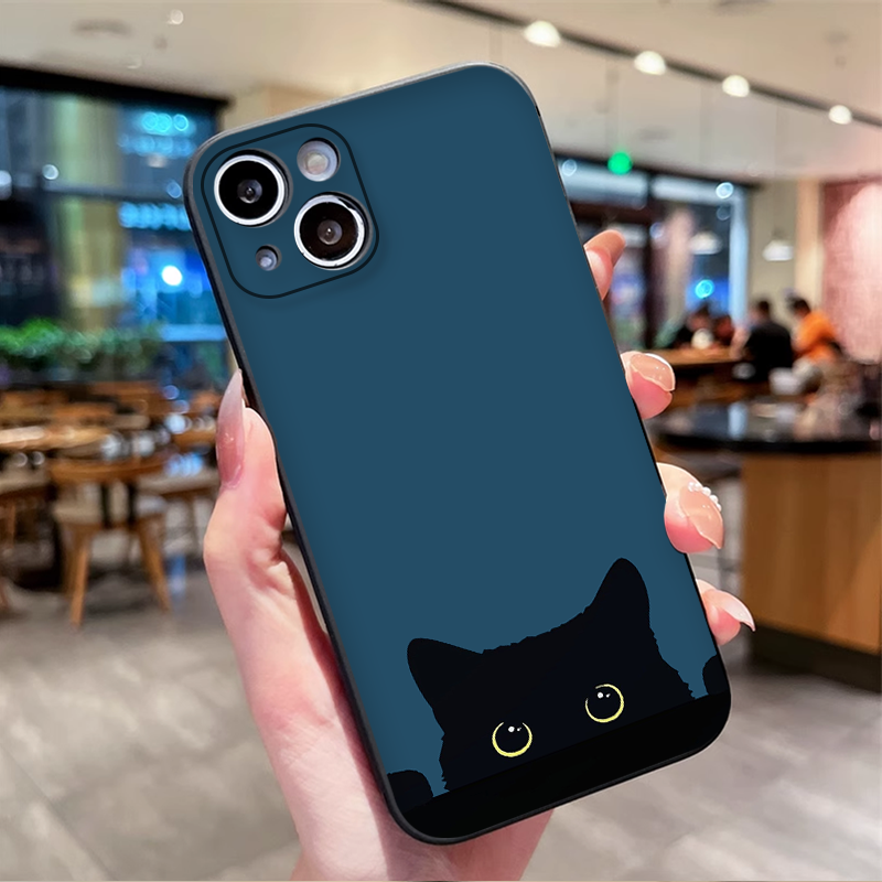 Cartoon Black White Cat Lovers - Phone Cases Black ulasan dan harga