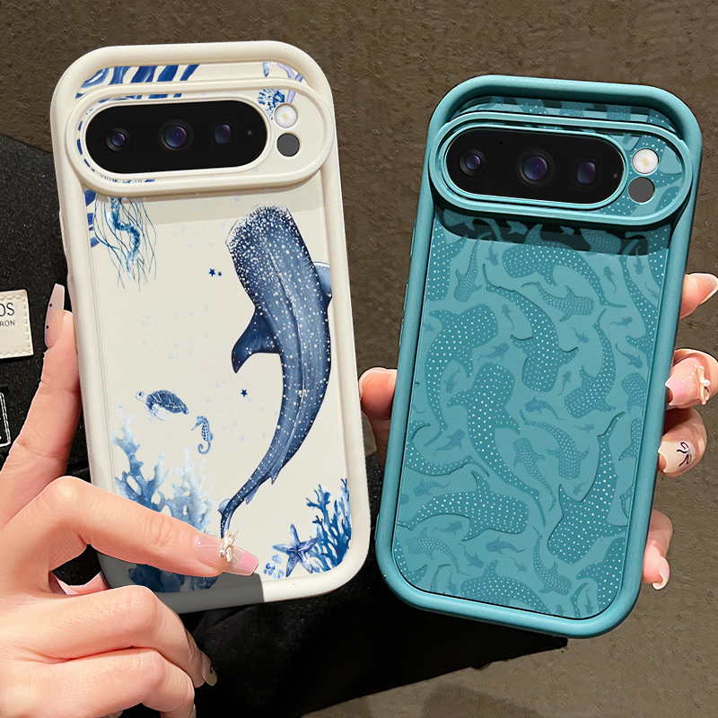 Ocean Whale Patterned TPU Phon - Phone Cases Google Pixel 10 Pro ulasan dan harga