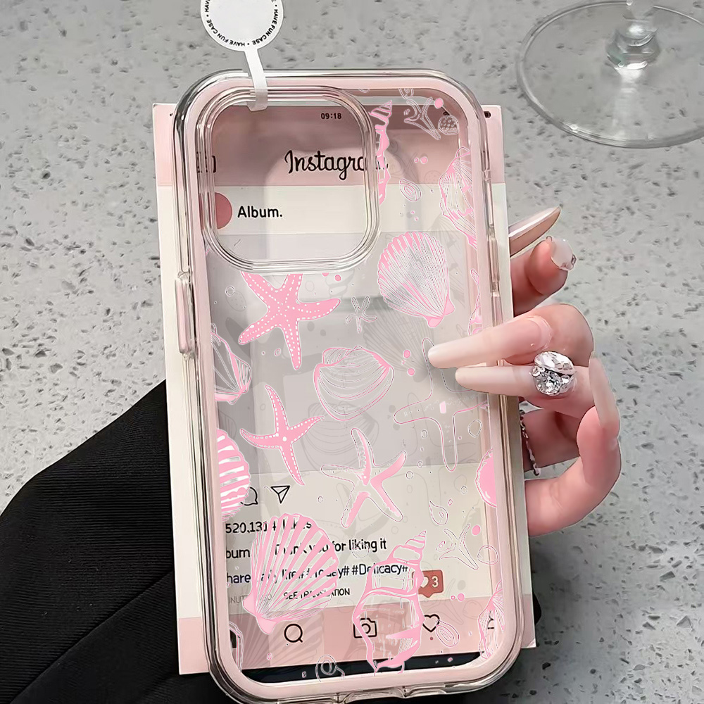 Summer Pink Seashell Clear Pho - Phone Cases Xr Iphone ulasan dan harga
