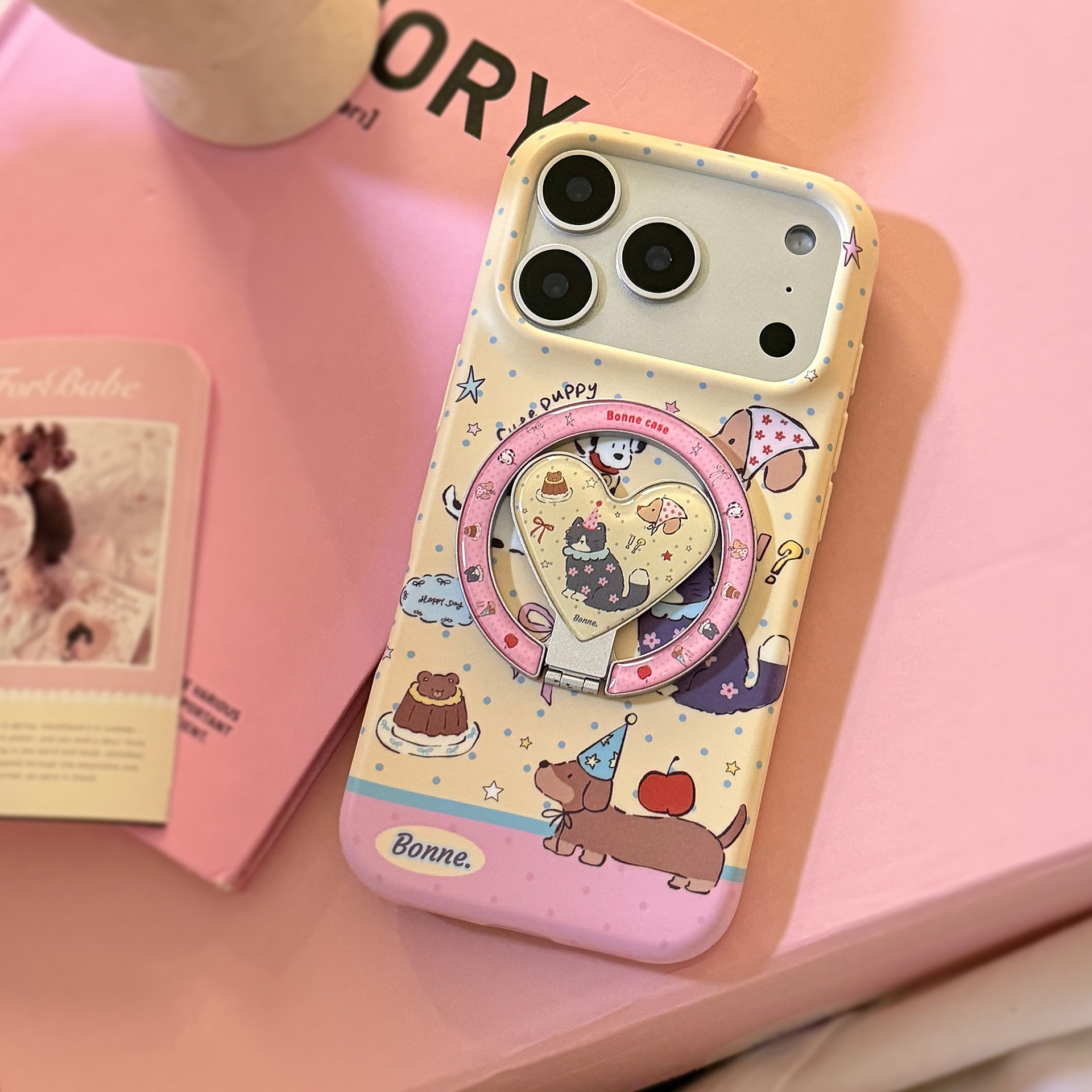 Korean Cartoon Puppy Cat Party - Phone Cases Girly ulasan dan harga