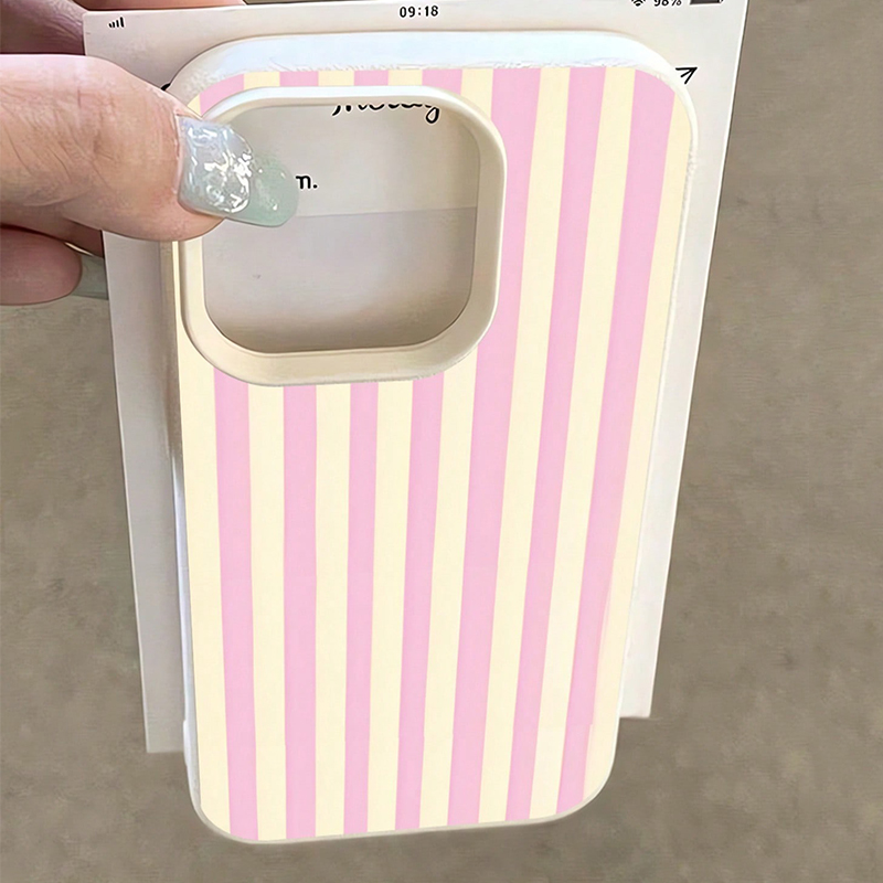 Simple Pink Vertical Striped L - Phone Cases Xr Iphone ulasan dan harga