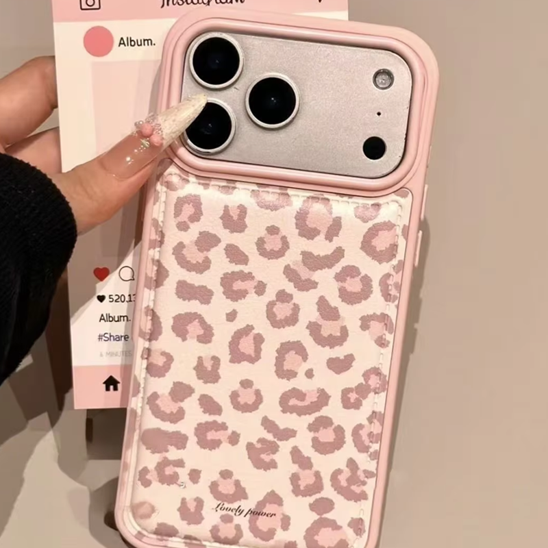 Simple Korean Pink Retro Leopa - Phone Cases Drop Proof ulasan dan harga