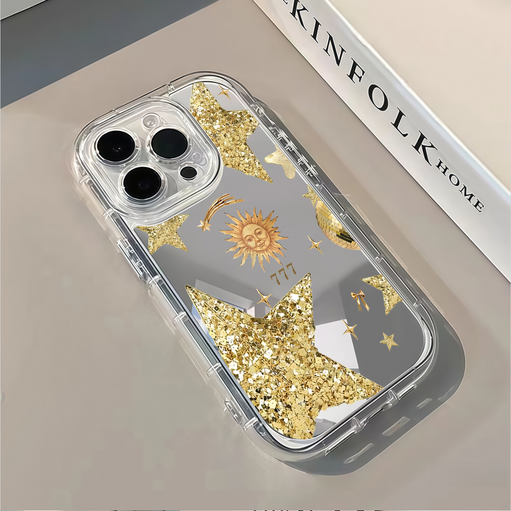 Celestial Gold Glitter Mirror  - Phone Cases Xr Iphone ulasan dan harga