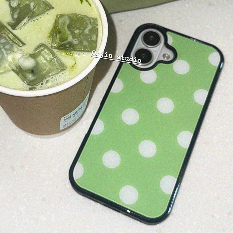 Korean Green & Orange Polka Do - Phone Cases Orange ulasan dan harga