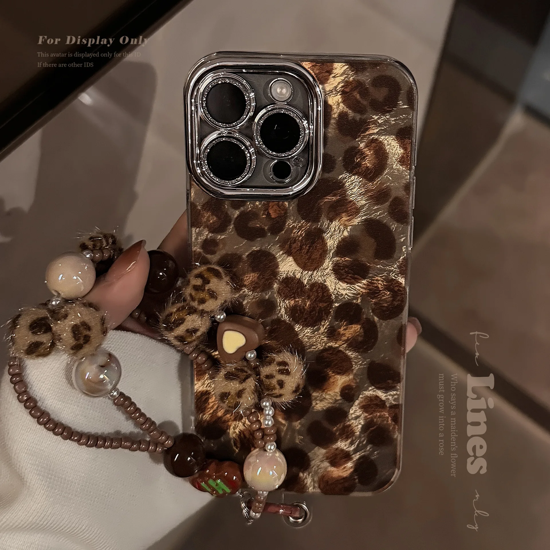 Luxury Leopard Print With Lany - Glitter Shockproof Case ulasan dan harga