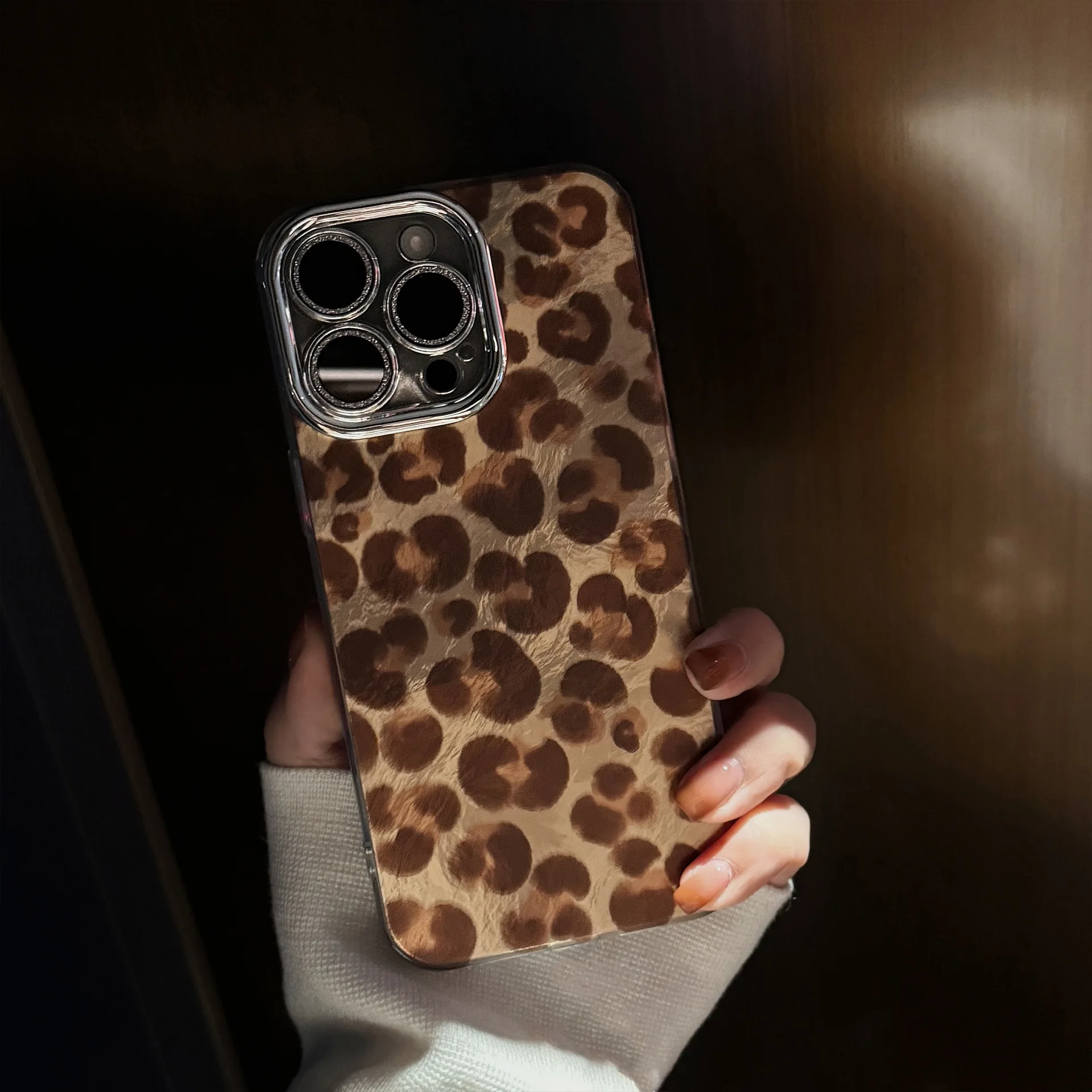 Luxury Leopard Print With Lany - Glitter Shockproof Case ulasan dan harga