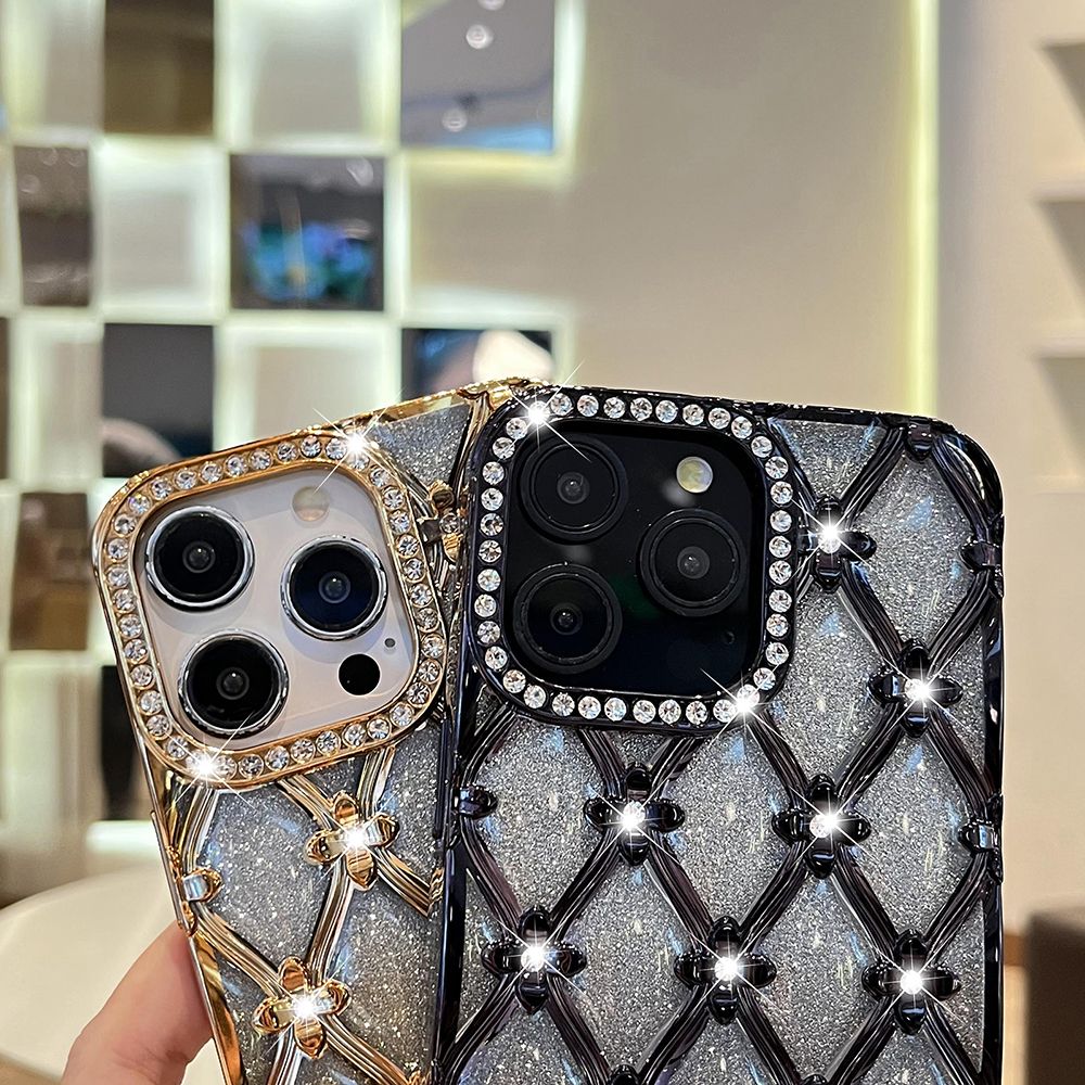 Glitter Diamond Quilted Lanyar - Glitter Shockproof Case ulasan dan harga