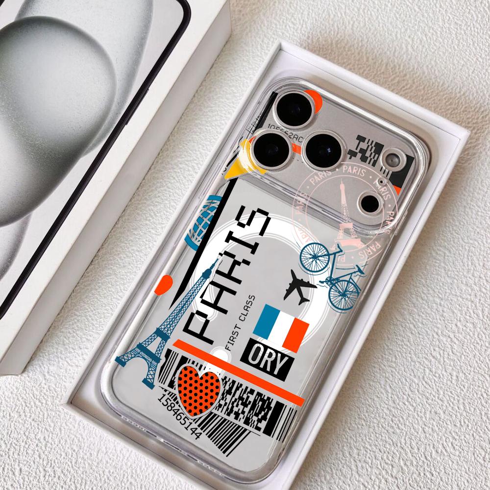 Plane Travel Ticket france Pho - Phone Cases Transparent ulasan dan harga