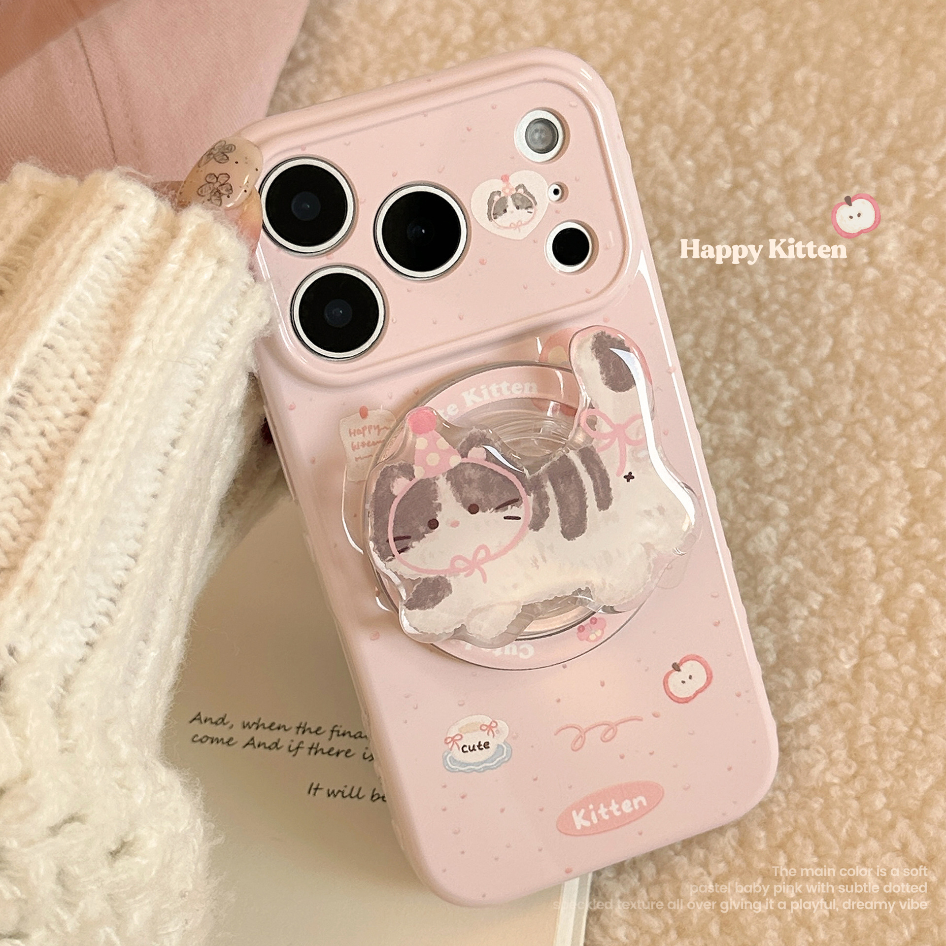 Korean Pink Polka Dot Cute Car - Phone Cases Girly ulasan dan harga
