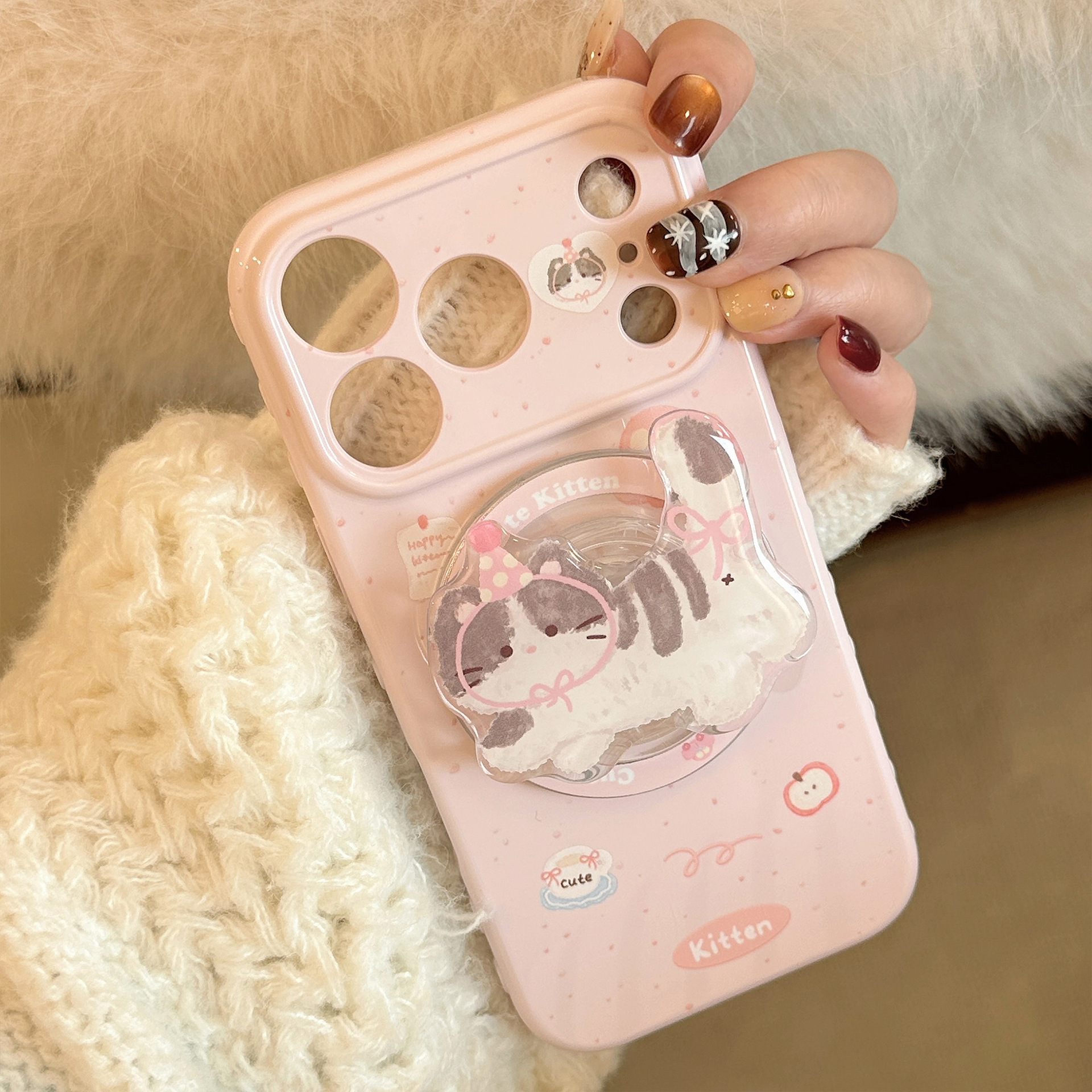 Korean Pink Polka Dot Cute Car - Phone Cases Girly ulasan dan harga