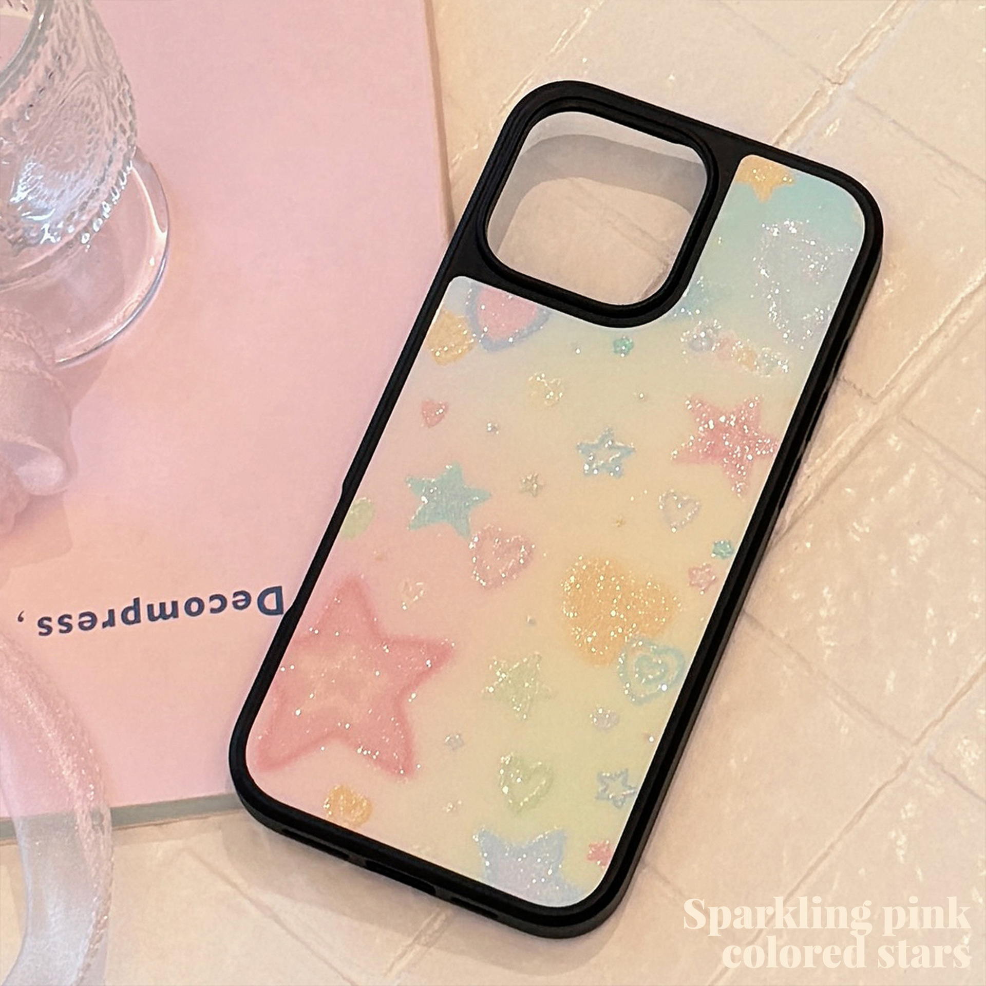 Korean Black Frame Glitter Gra - Glitter Shockproof Case ulasan dan harga