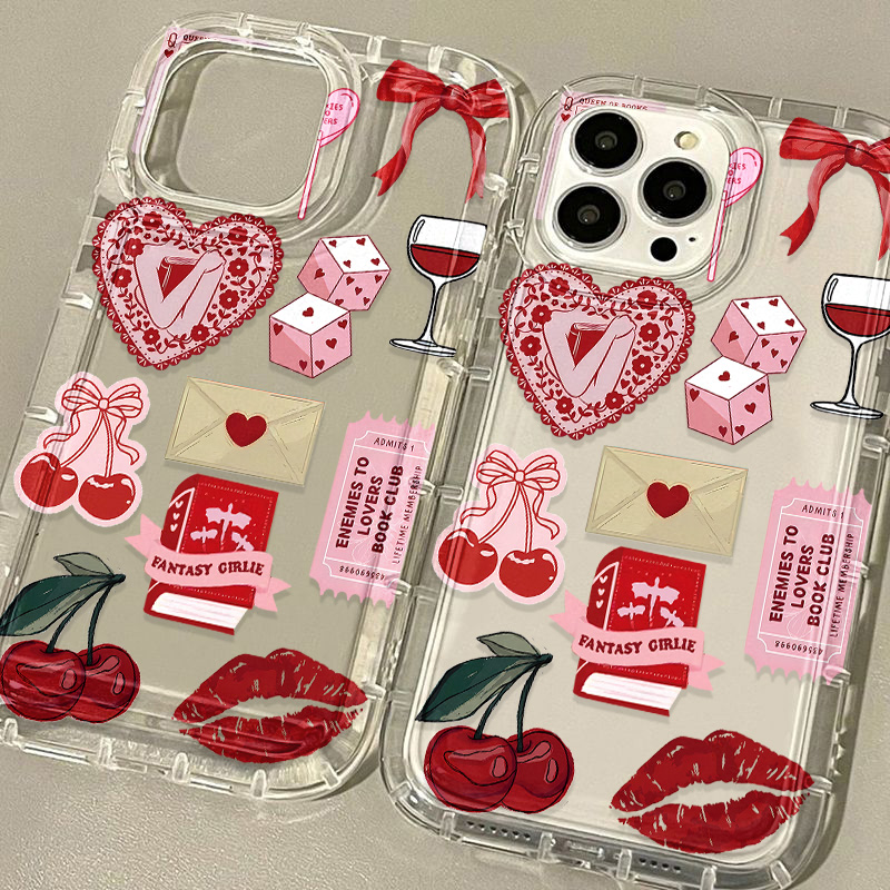 Korean Cute Cherry Bow Phone C - Phone Cases Cute Iphone 14 ulasan dan harga