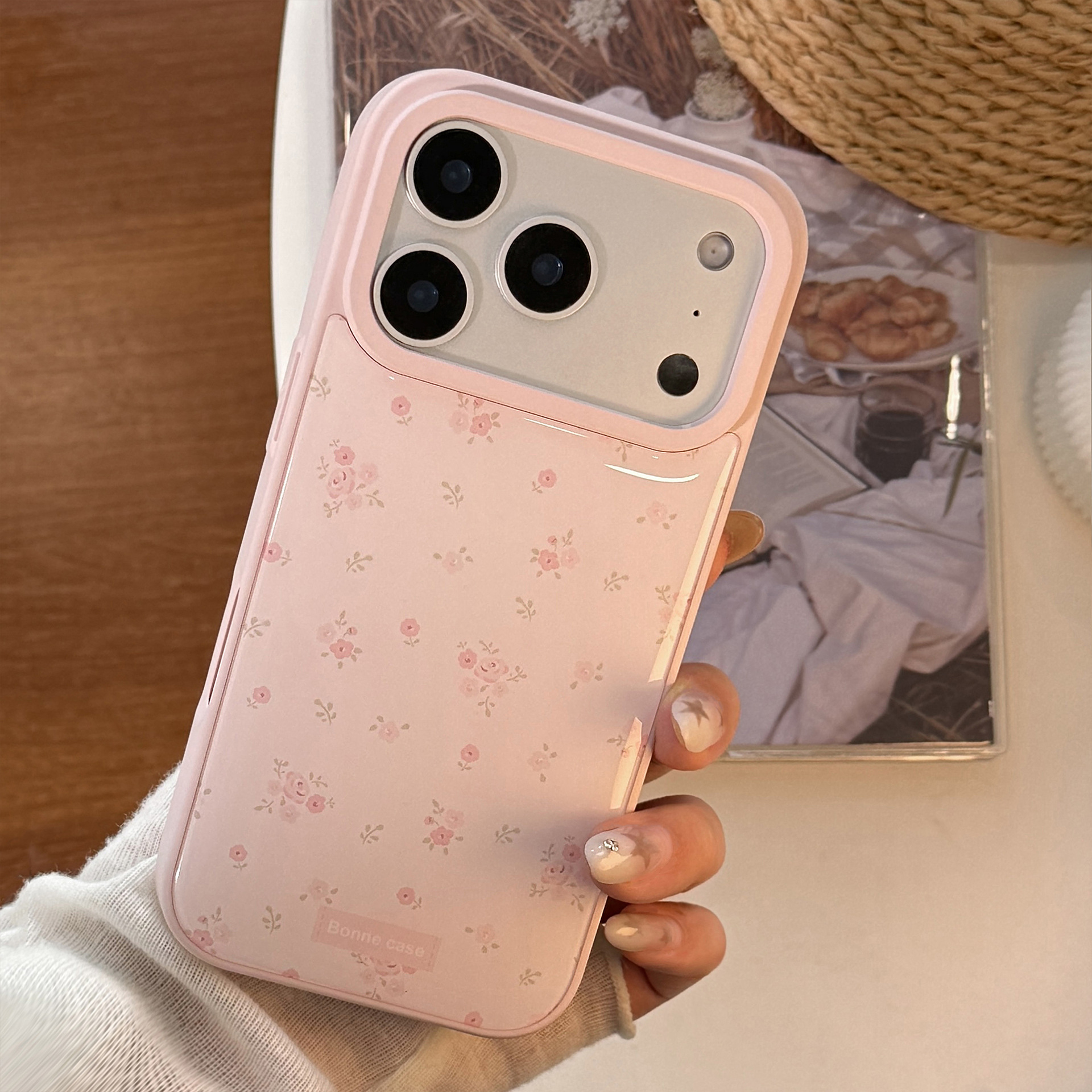 Korean Full Screen Pink Flower - Phone Cases Drop Proof ulasan dan harga
