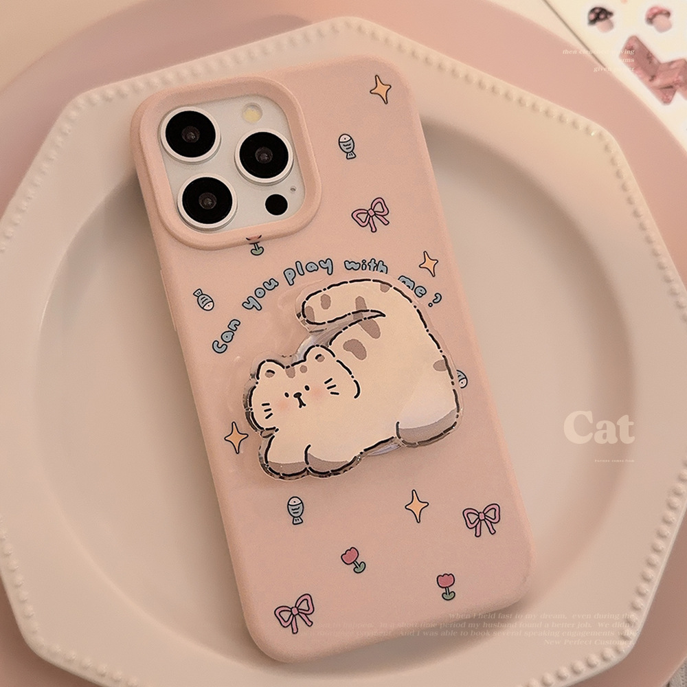 Korean Pink Cartoon Fat Cat St - Phone Cases Girly ulasan dan harga