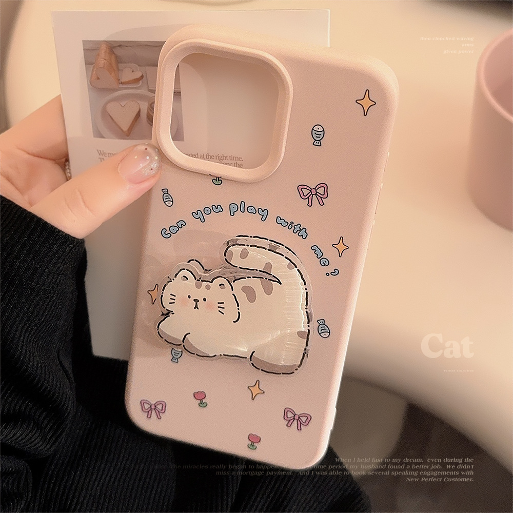 Korean Pink Cartoon Fat Cat St - Phone Cases Girly ulasan dan harga