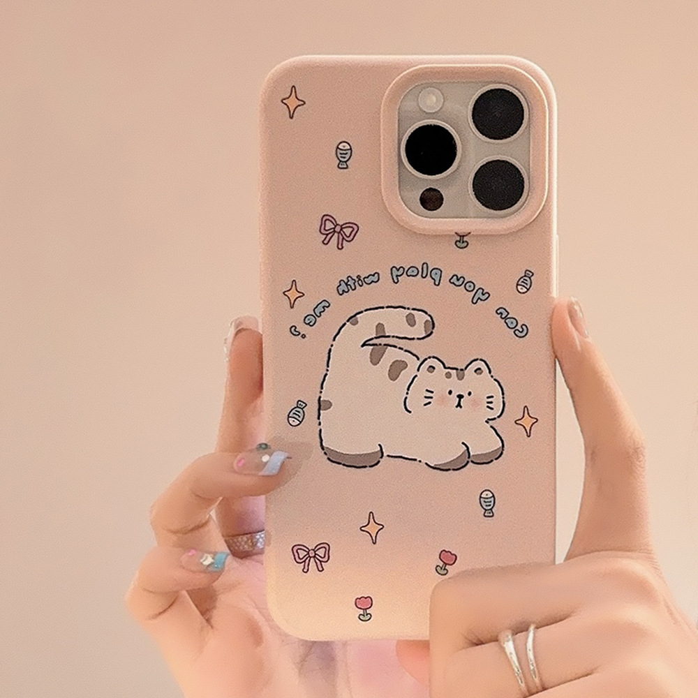 Korean Pink Cartoon Fat Cat St - Phone Cases Girly ulasan dan harga